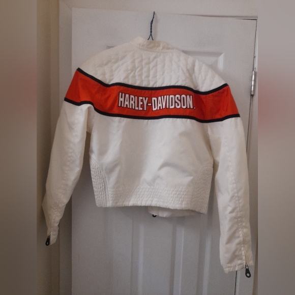 Harley Davidson - Motorbike Jacket - Cream/Orange - Medium - Picture 8 of 13